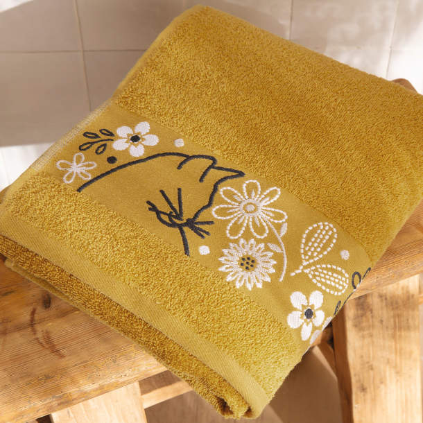 Drap de bain Chat perché