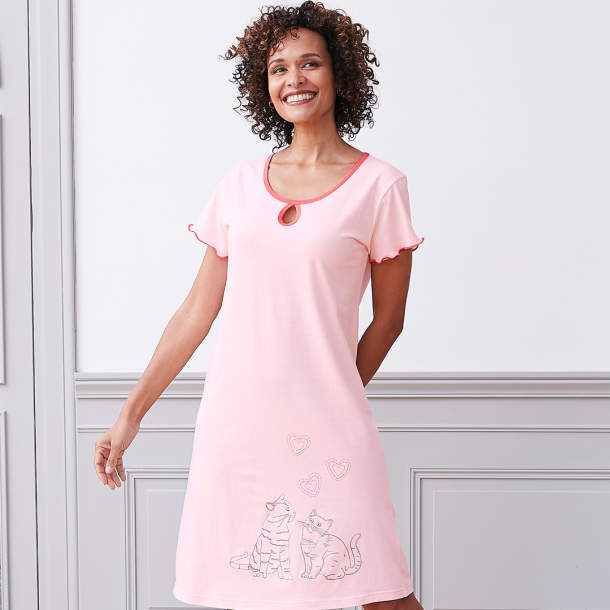 Chemise de nuit Chats amoureux