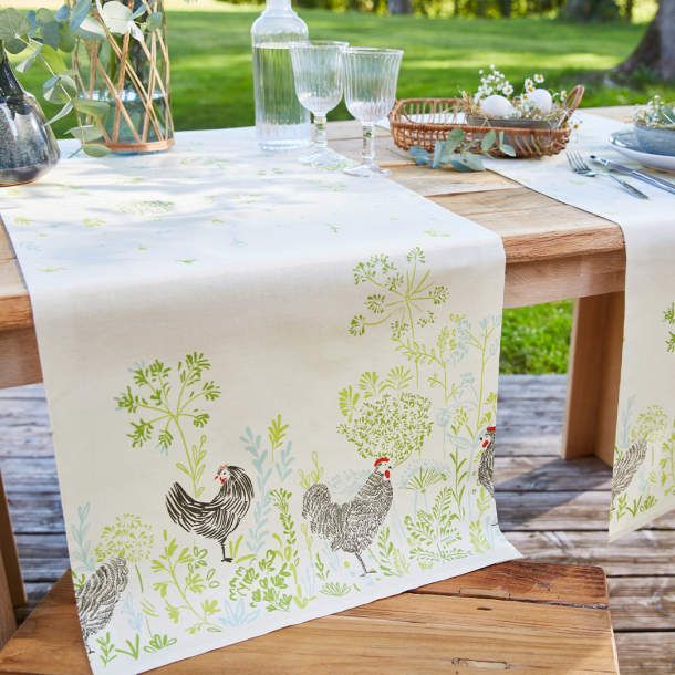 Chemin de table Cocottes en herbe