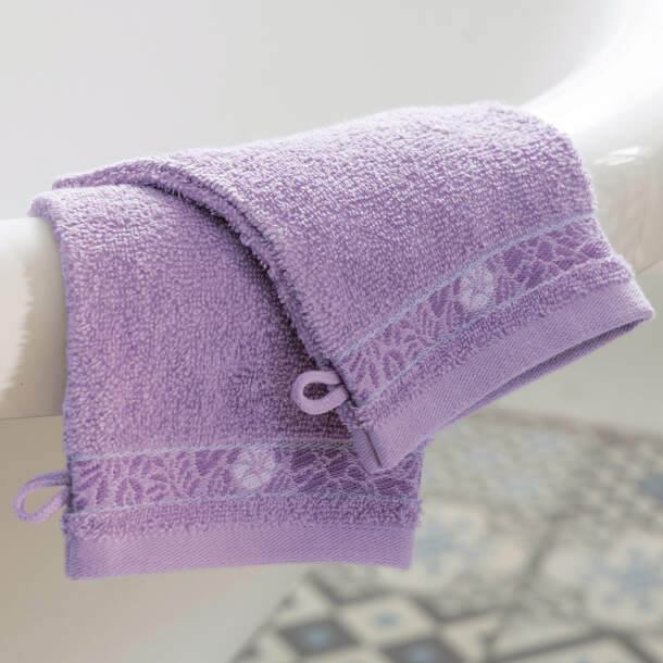 2 gants de toilette Comme un bijou