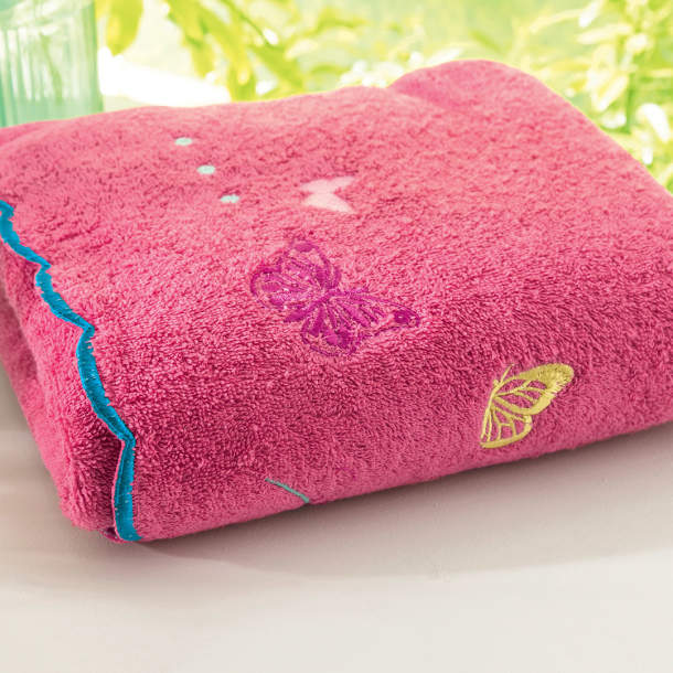 Serviette de bain Confettis et papillons