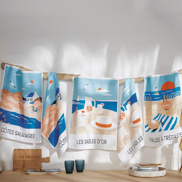 6 Torchons Côtes de Bretagne