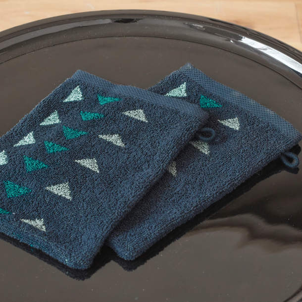 2 Gants de toilette Couleurs macadam