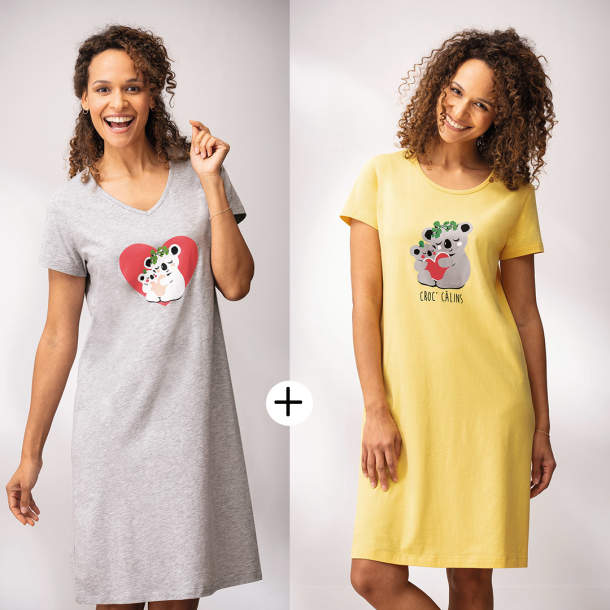 2 maxi t-shirts Croc' calins