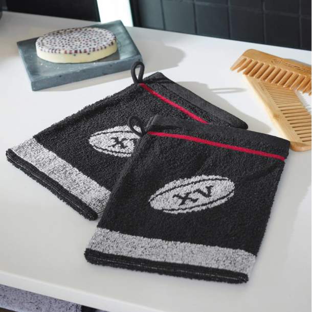 2 gants de toilette Dans la mêlée