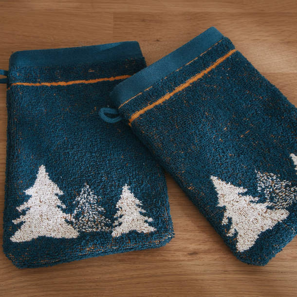 2 Gants de toilette Destination montagne