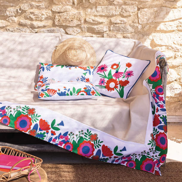 Jeté de fauteuil Eclat fleuri