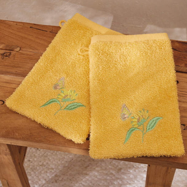 2 gants de toilette Eclats d'été