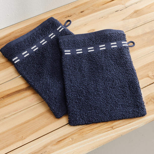2 Gants de toilette Elégance graphique