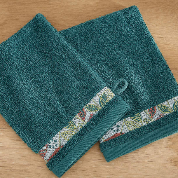2 Gants de toilette Empreintes couleurs