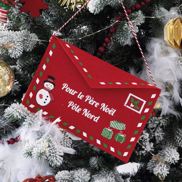 Enveloppe pour lettre au Père Noël En attendant Noël