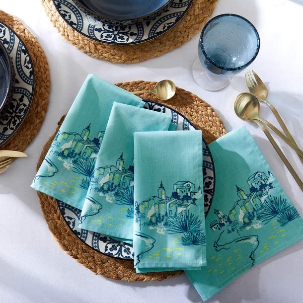 Serviettes de table Esquisse de vacances