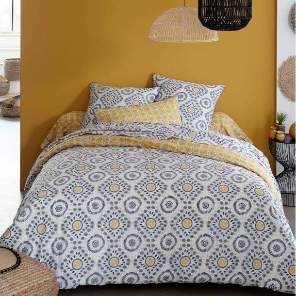 Housse de couette Granité et safran