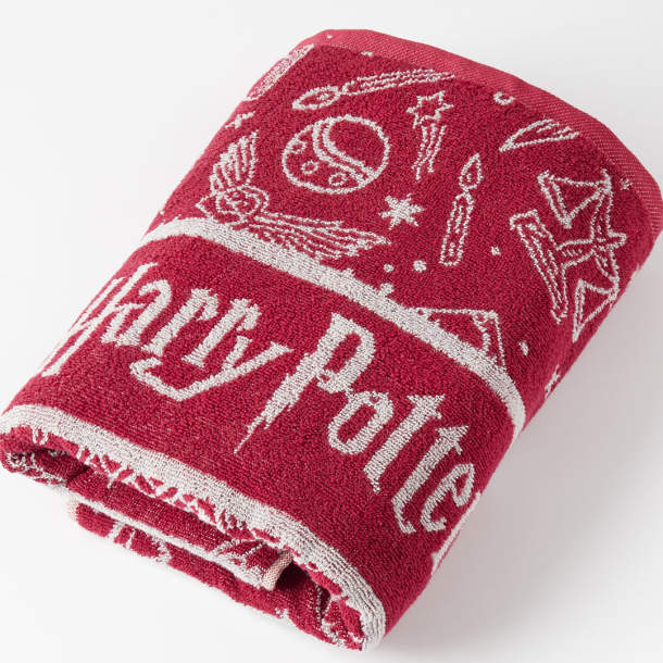 Drap de bain bordeaux Harry Potter