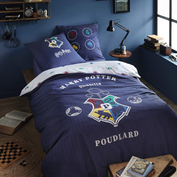 Housse de couette + 1 taie d'oreiller Harry Potter