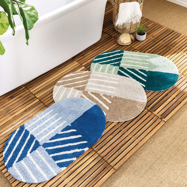 Tapis de bain ovale Inspiration caillebotis