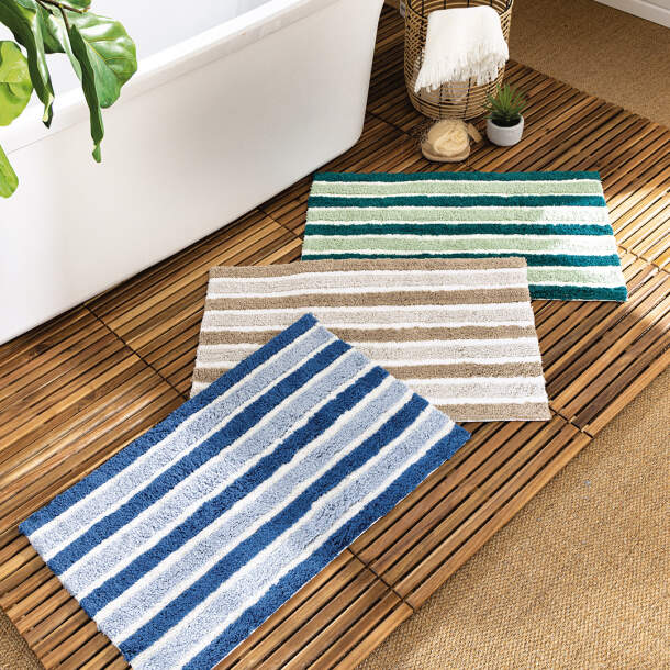 Tapis de bain rayé Inspiration caillebotis