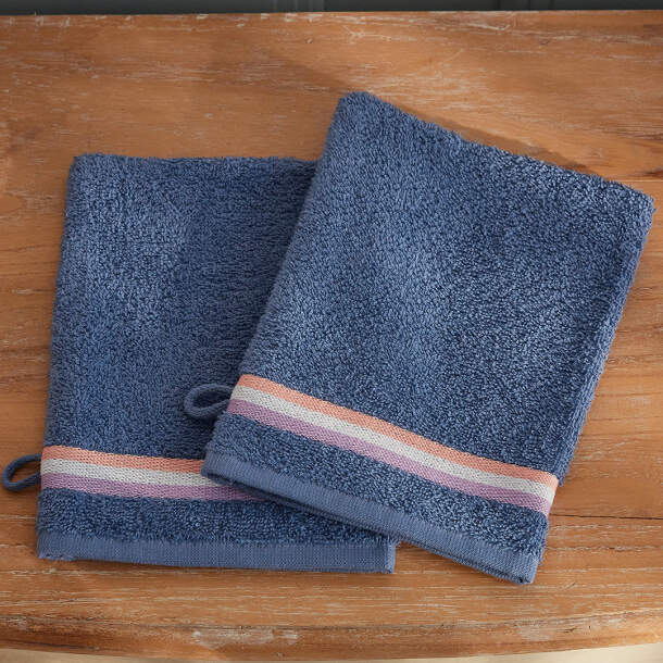 2 gants de toilette Jardin de dentelle
