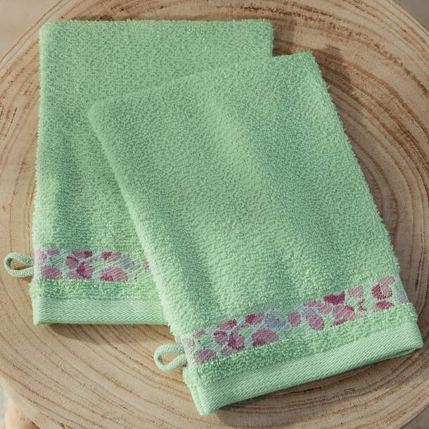 2 gants de toilette Jardin des peintres