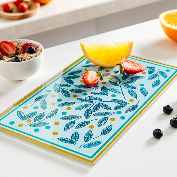 Planche à découper Joliment bleu