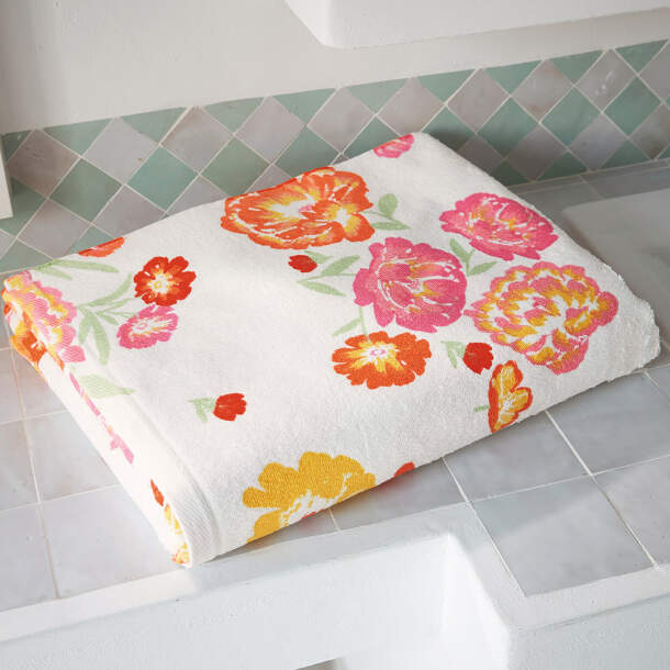 Serviette de bain Joyeux floral