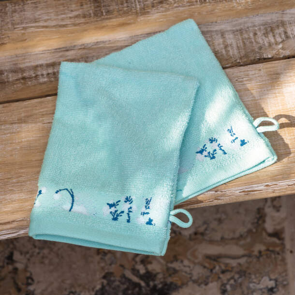 2 Gants de toilette Juste avant l'aurore