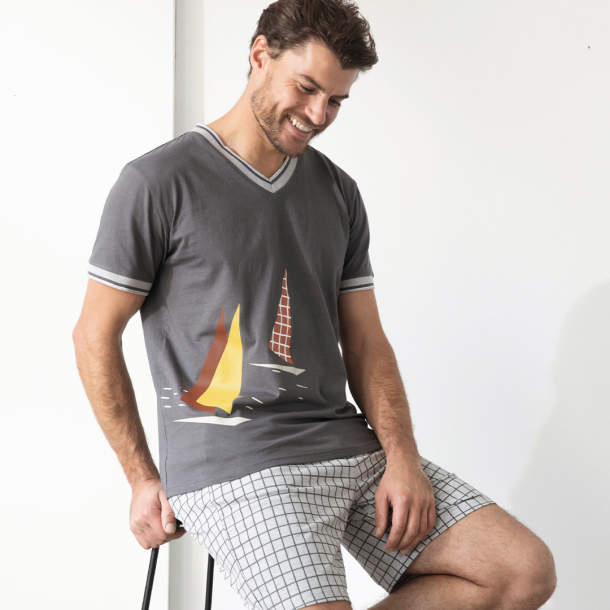 Pyjama court homme Kirigami