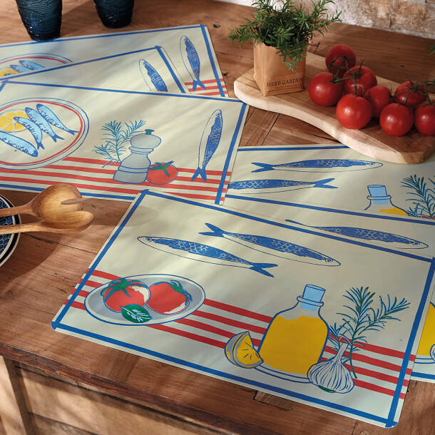 6 sets de table La sardinade