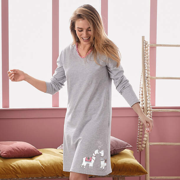 Chemise de nuit Lamas en parade