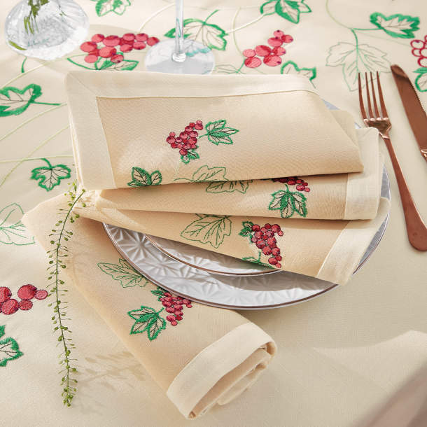 Serviettes de table Les groseilles du jardin