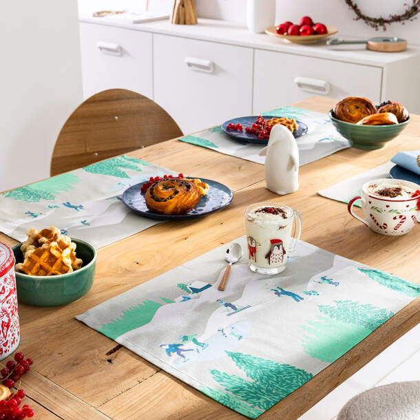 2 sets de table Les patineurs