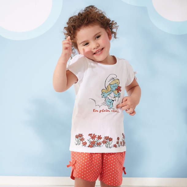 Pyjama fille Les schtroumpfs