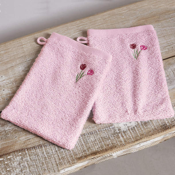 2 gants de toilette Les tulipes du paradis