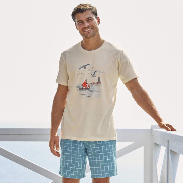Pyjama short Ligne nautique