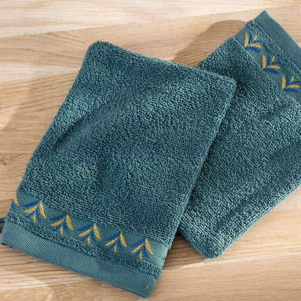 2 Gants de toilette Lotus d'or
