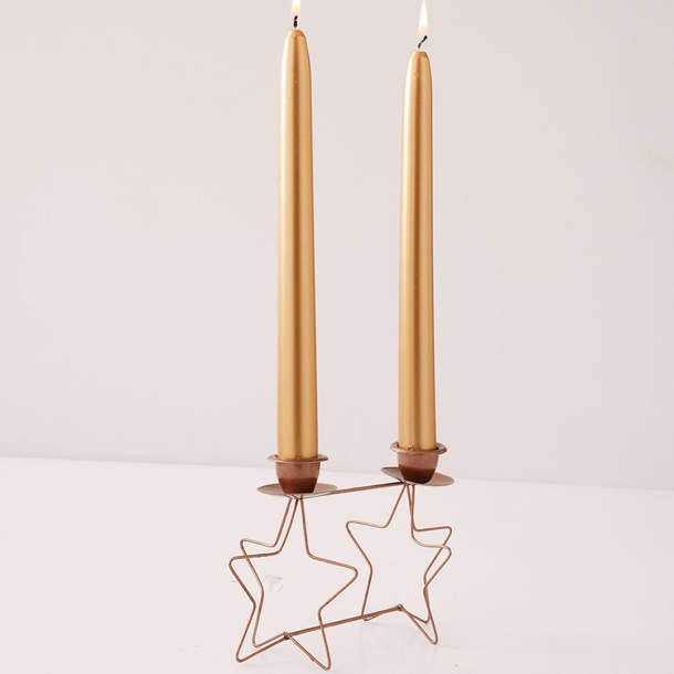 Bougeoir Noël cuivré