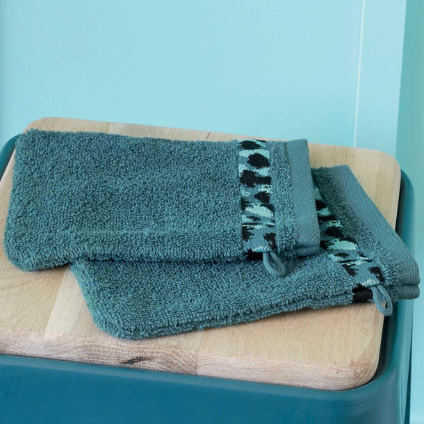 2 gants de toilette Majestueuse