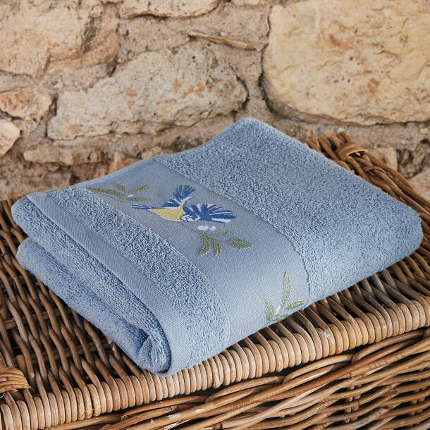 Drap de bain Mésanges et pommiers
