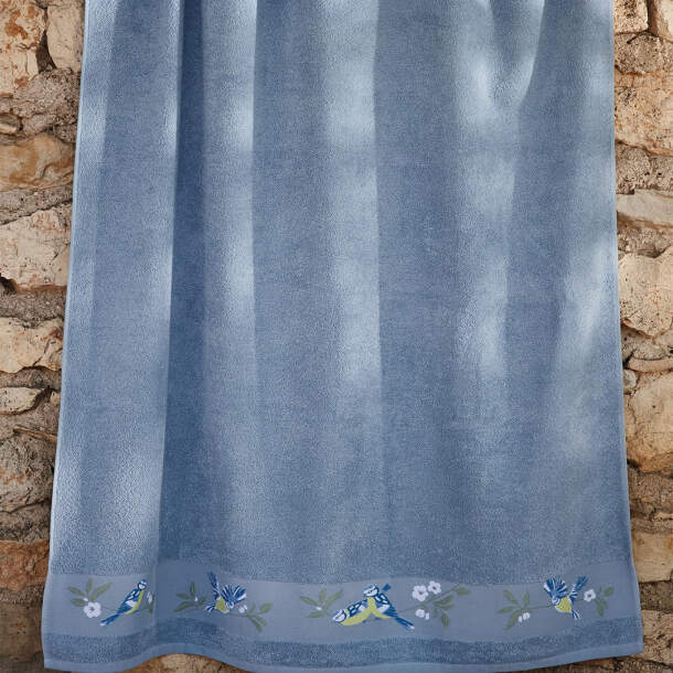 Maxi drap de bain Mésanges et pommiers