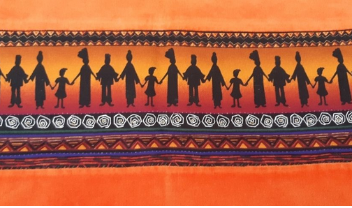 2 housses coussin, orange, style ethnique
