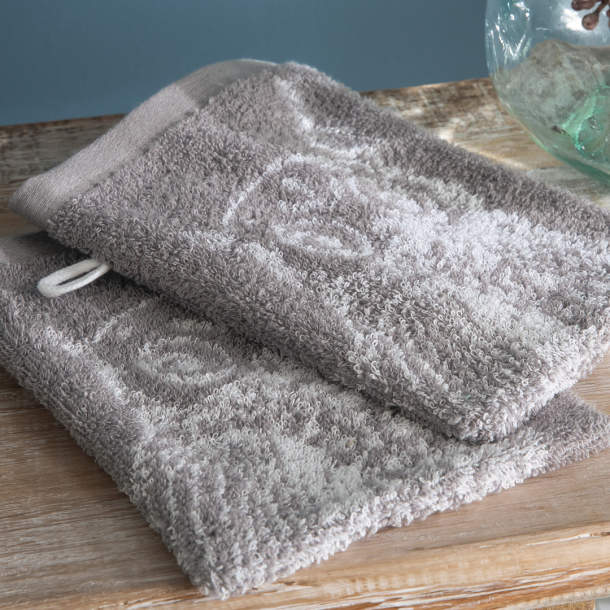 2 Gants de toilette Nature pastel