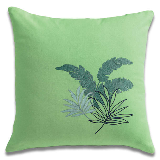Housse de coussin imprimée A l'ombre des palmiers