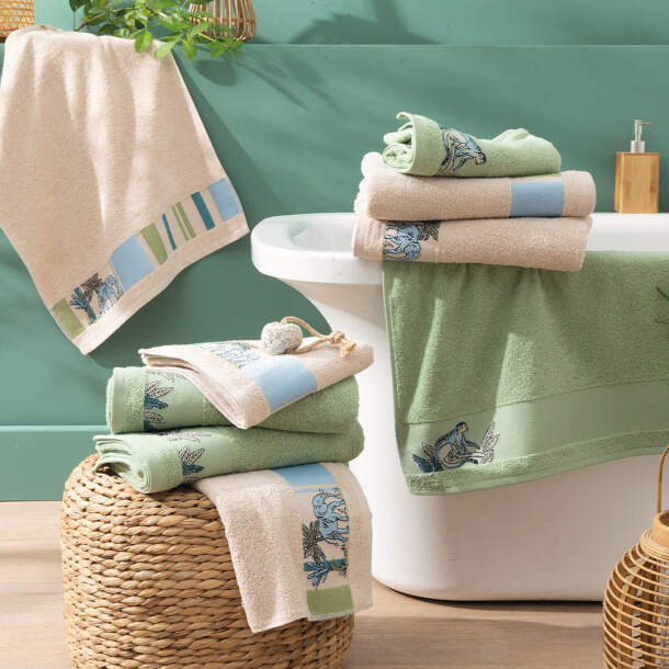 2 Gants de toilette Petite jungle