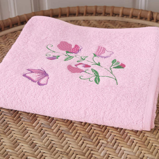 Serviette de bain Pois de senteur en folie