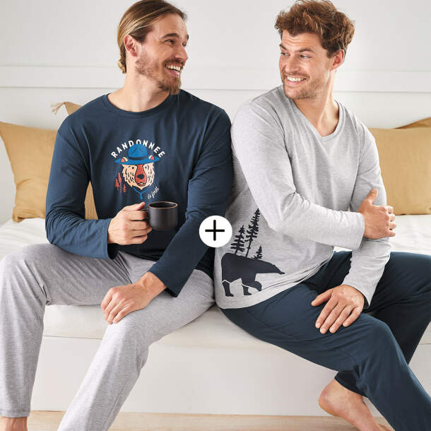 2 pyjamas Randonnée en forêt