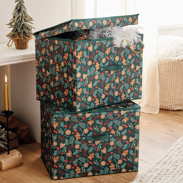 2 boîtes de rangement Noël