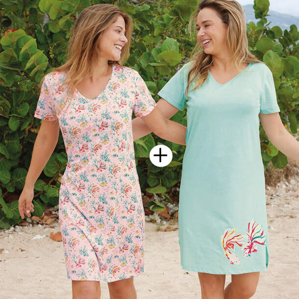 2 maxi t-shirts Récif arc-en-ciel
