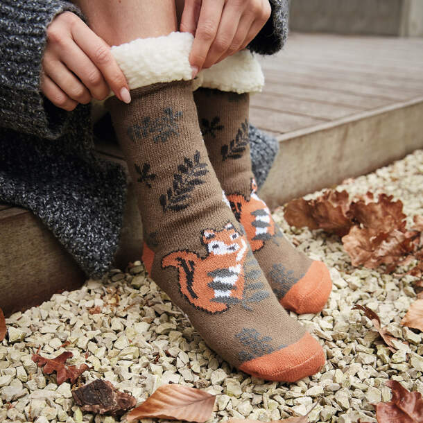 Chaussons-Chaussettes Rencontre en forêt