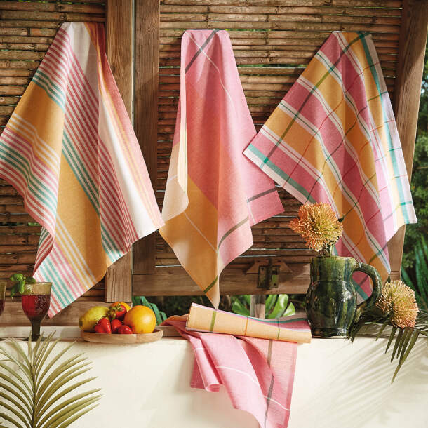 5 torchons Rêve d'ailleurs