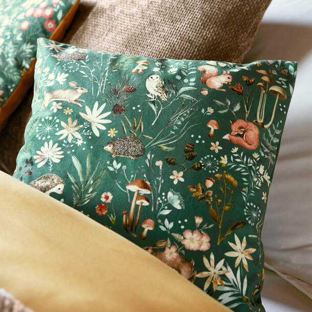 Housse de coussin + coussin Rêve de forêt